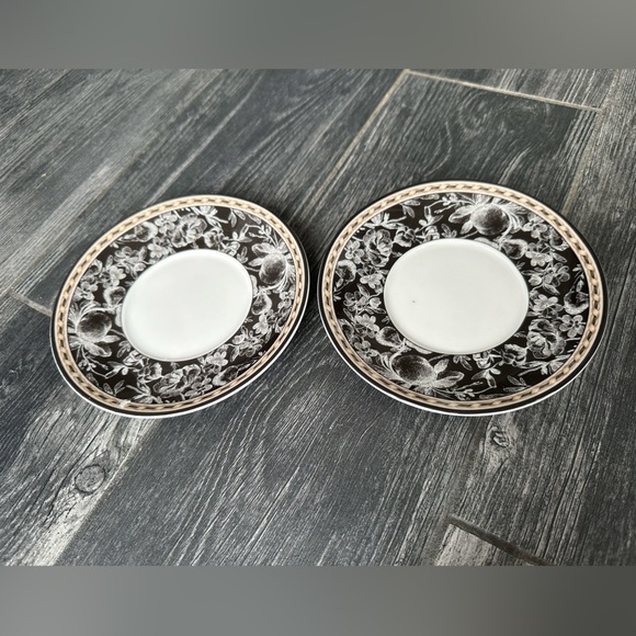 RARE Royal Doulton Studio Provence Noir Teacup Set of 2 Fine China - Picture 11 of 12